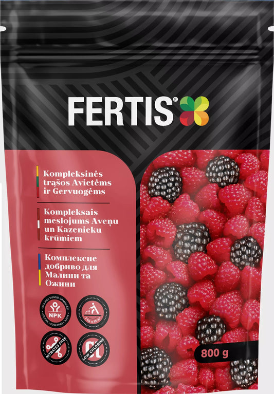 Kompleksväetis vaarikatele ja põldmarjadele FERTIS, 800g
