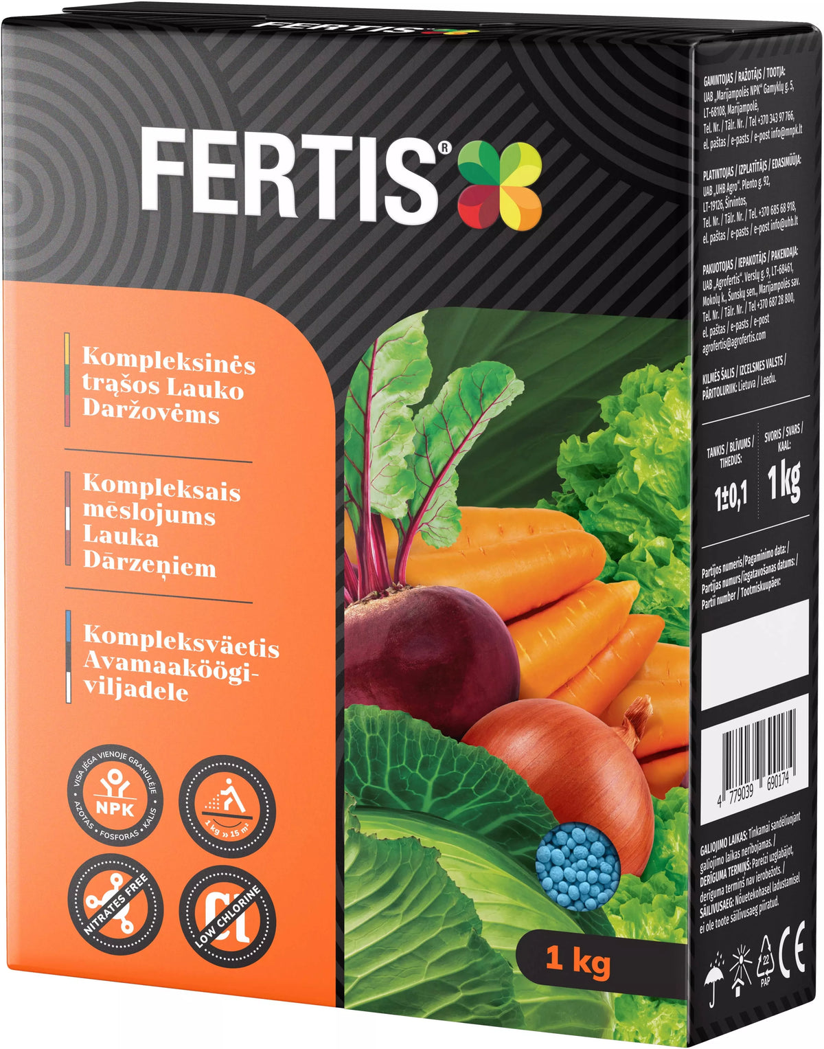 Komplekssed väetised avamaaköögiviljadele FERTIS, 1 kg