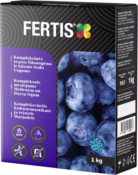 Komplekssed väetised mustikatele ja teistele aiamarjadele FERTIS, 1kg