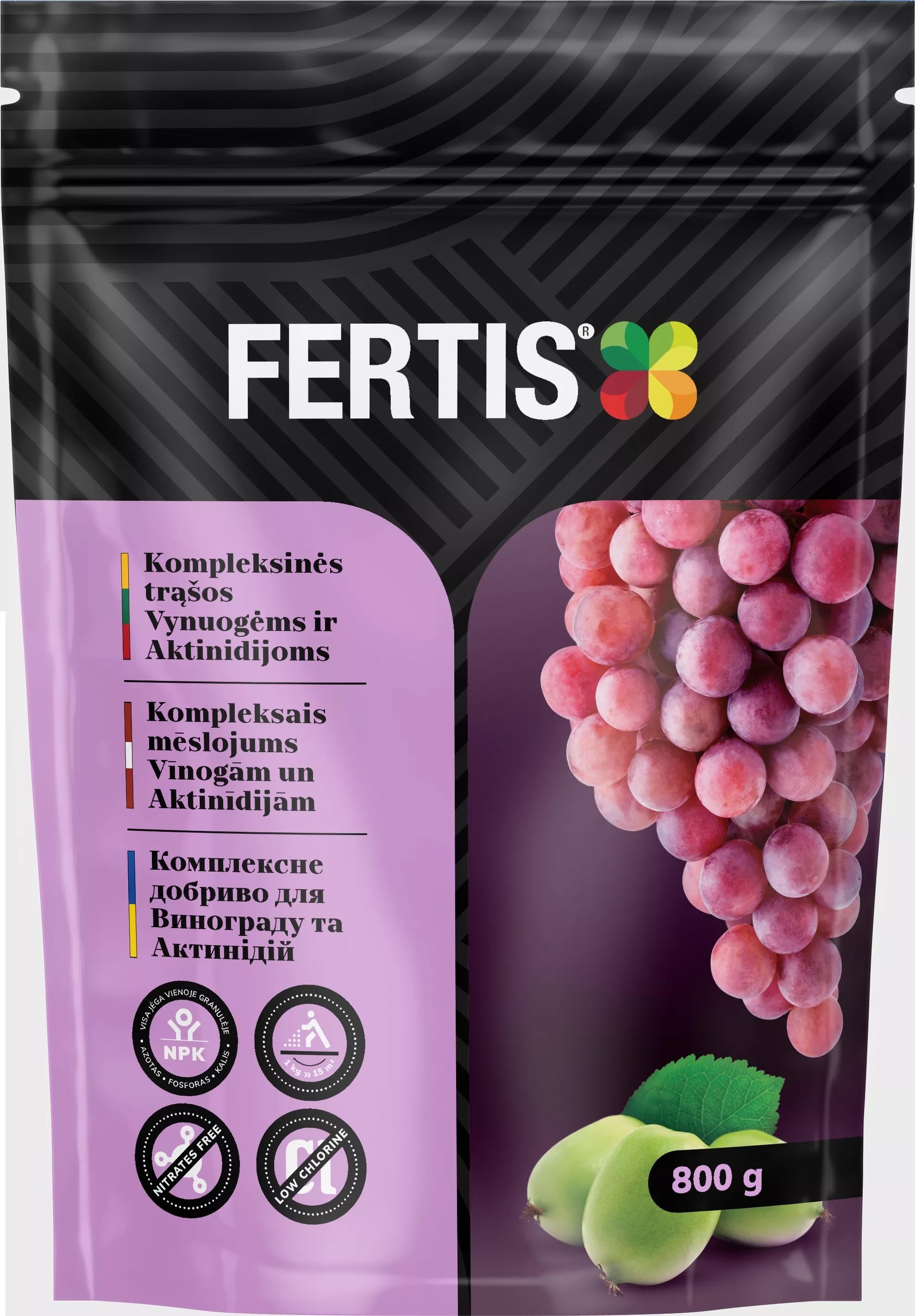 Kompleksväetis viinamarjadele ja aktiniididele FERTIS, 800g
