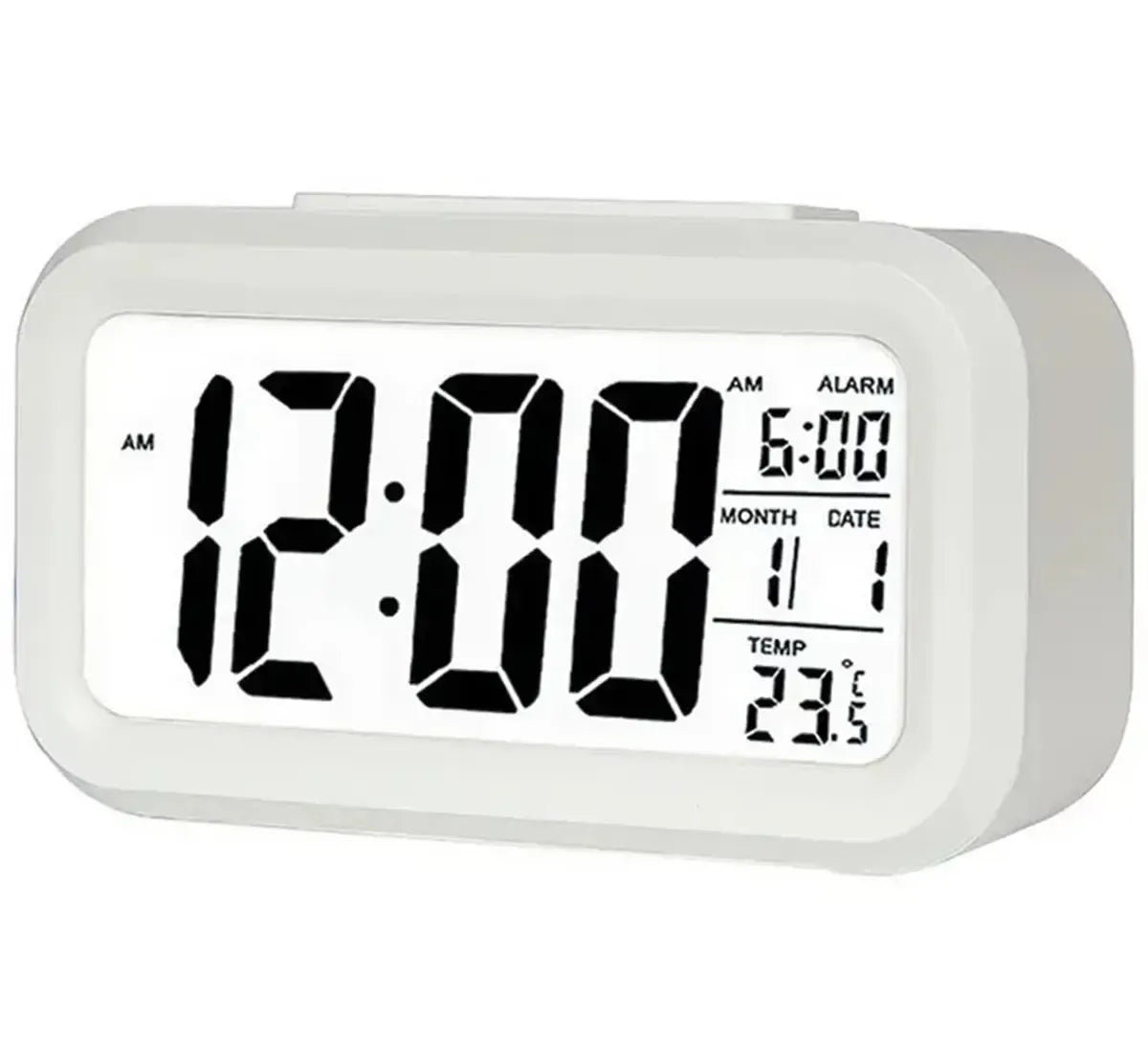 Laikrodis su LCD ekranu, rodantis laiką skaitmeniniu formatu