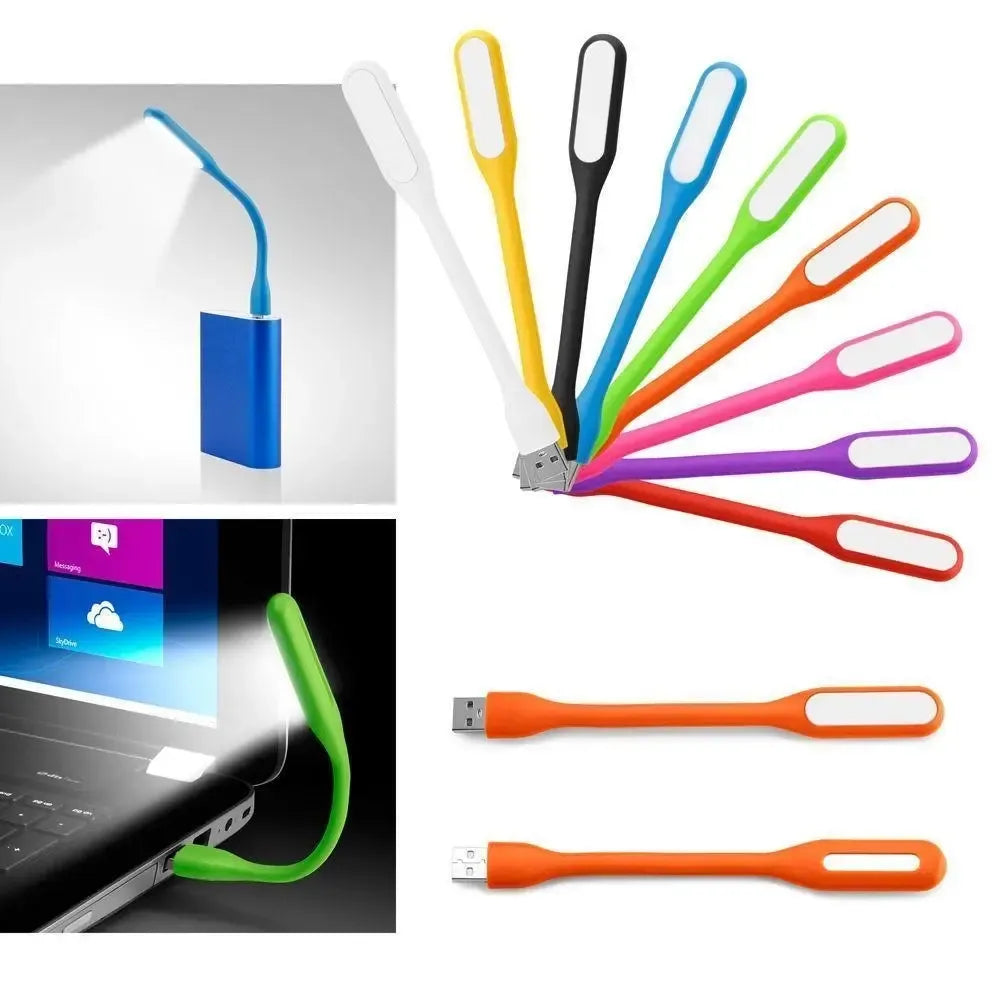 Lanksti LED USB lemputė su reguliuojamu kampu, balta šviesa, skirta darbo ar skaitymo apšvietimui kompiuteryje.