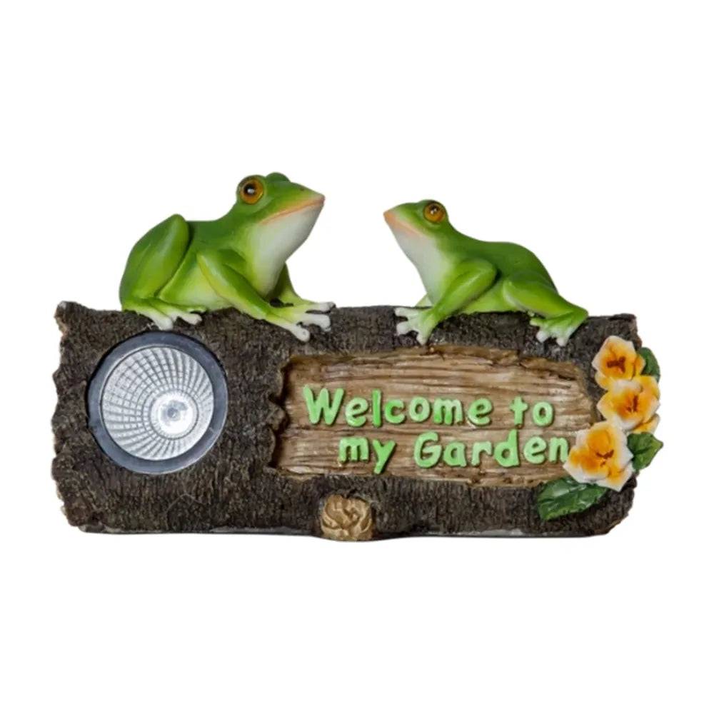 Välistingimustesse mõeldud LED-lamp „Frogy“ päikesepatareiga (24 × 14 cm)