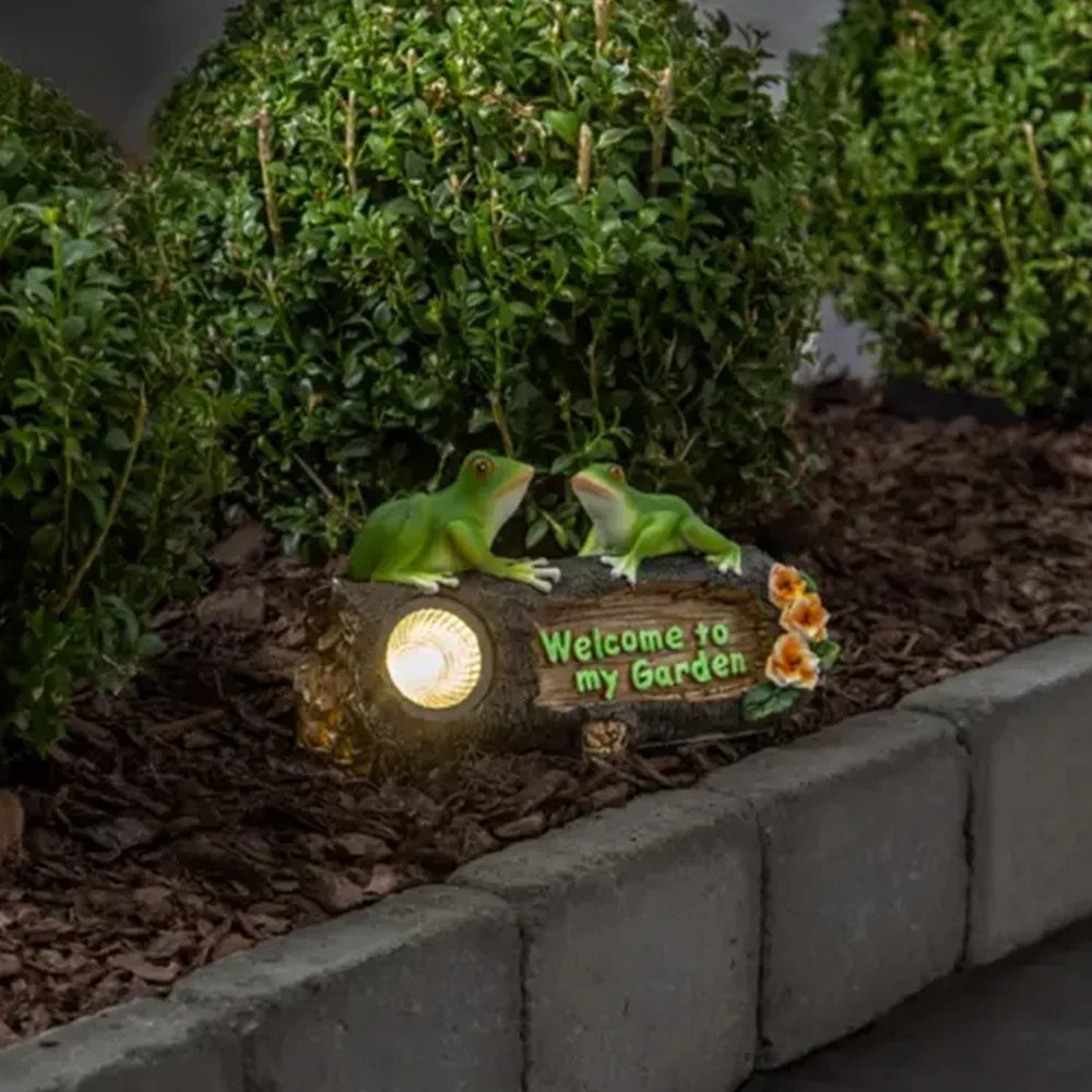 Välistingimustesse mõeldud LED-lamp „Frogy“ päikesepatareiga (24 × 14 cm)