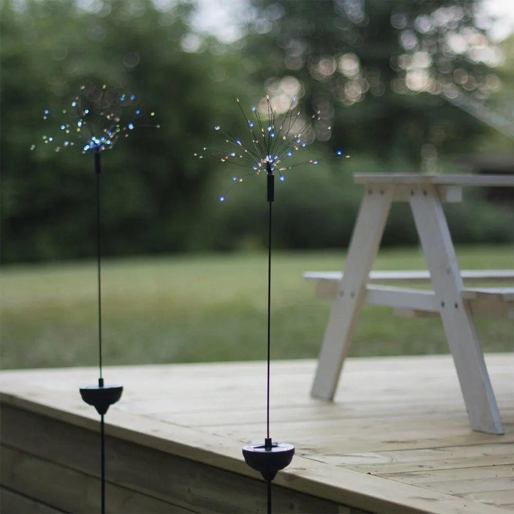 Välistingimustesse mõeldud LED-lamp „Firework“ päikesepatareiga (100 cm)