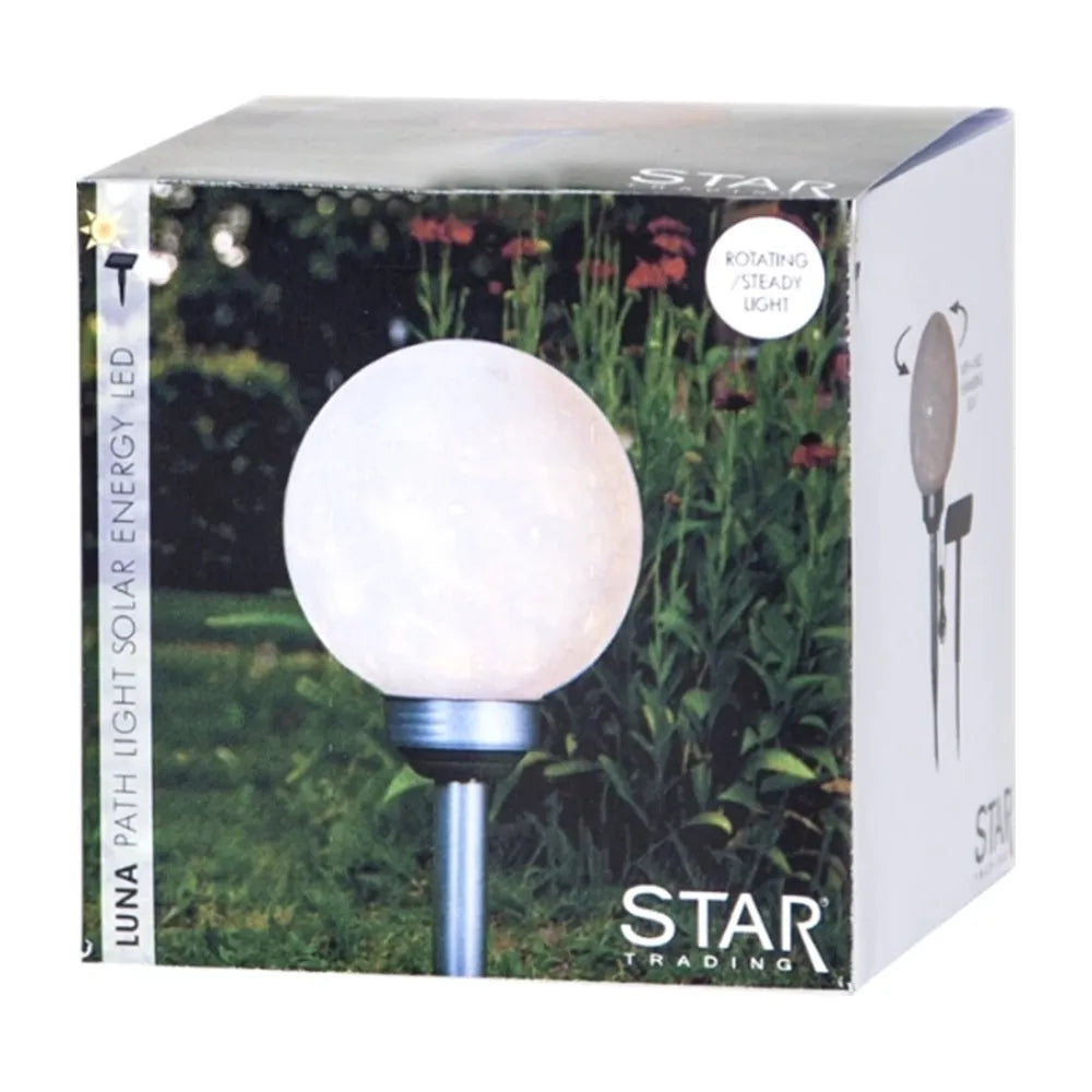 Välitingimustesse mõeldud LED aialamp „Luna“ päikesepatareiga (37 cm)