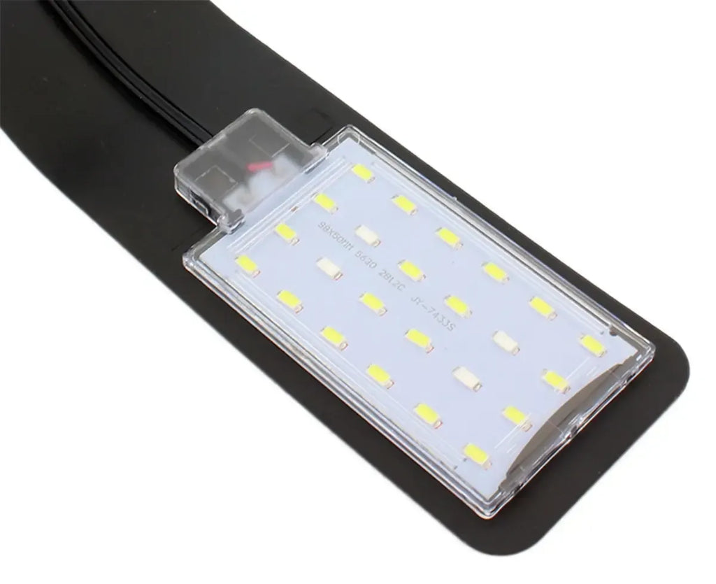 Energiją taupanti LED akvariumo lempa su šviesos diodais ir tvirtinimo laikikliu akvariumo apšvietimui.