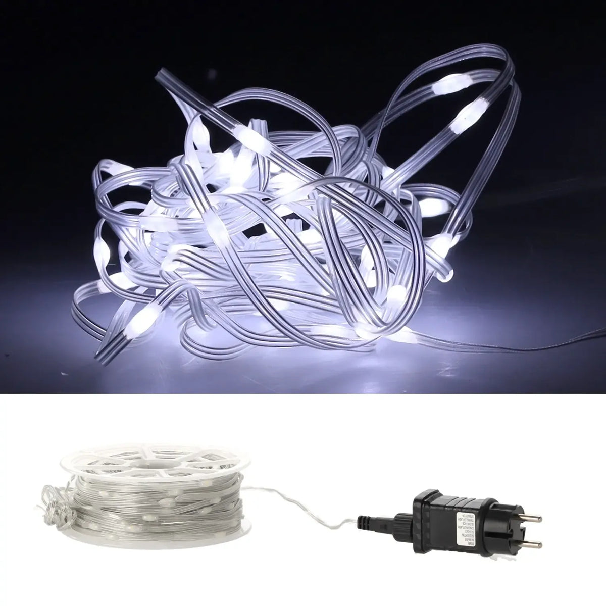 LED girlianda CHOMIK „Micro Wire Light“ 500 LED, šaltai balta, 50 m, ilga LED girlianda dekoracijoms ir apšvietimui