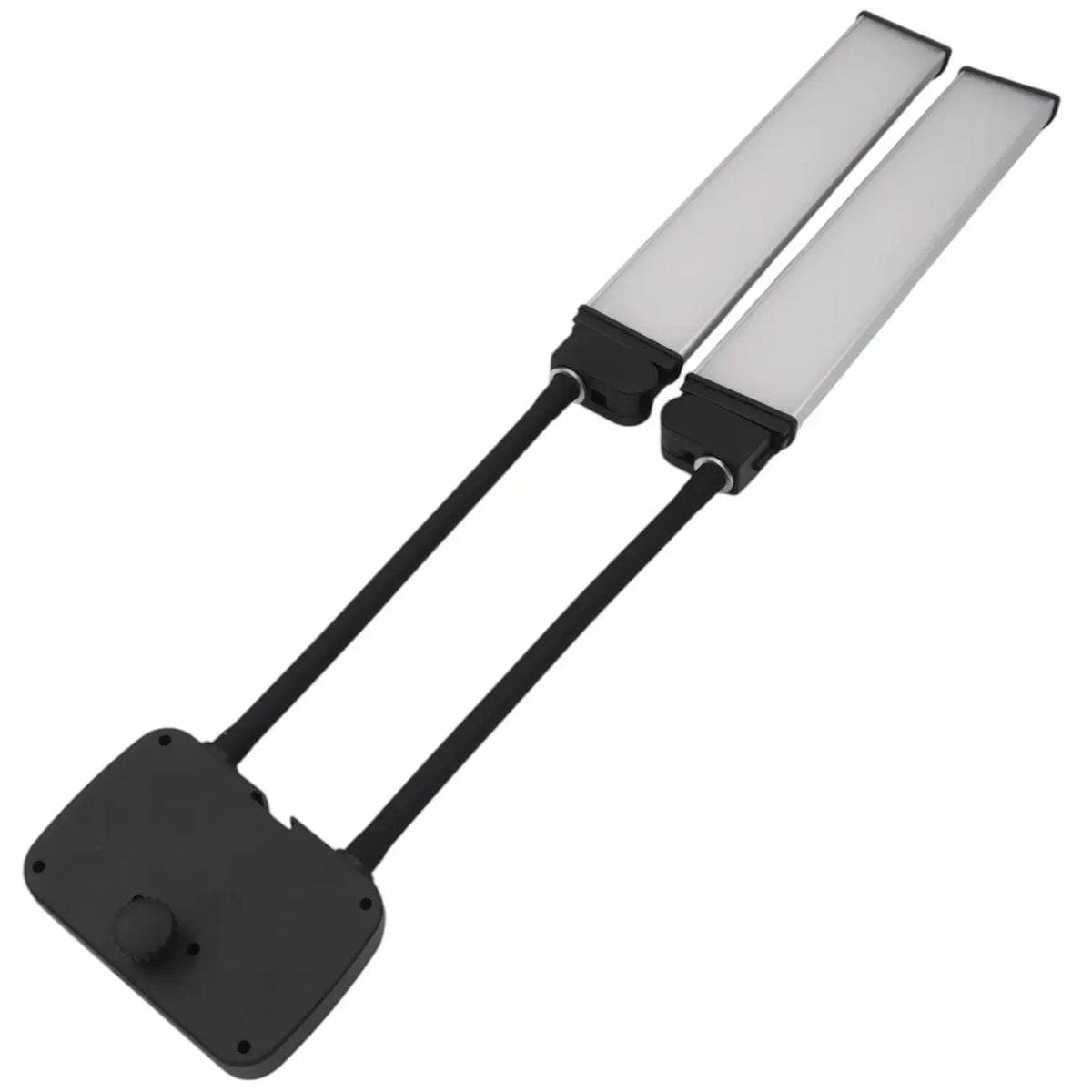 Dvigubos LED panelinės lempos HD-45X su trikoju studijiniam apšvietimui, šviesus ir reguliuojamas apšvietimo sprendimas.