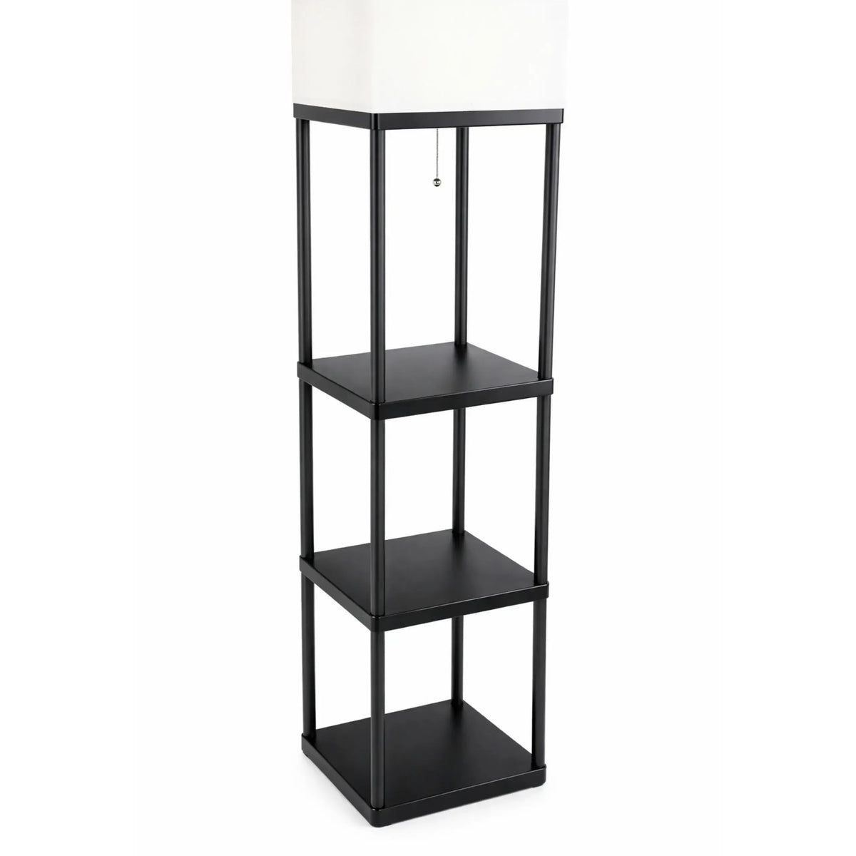Šviestuvas su lentynomis, 160 cm, modernus LED toršeras, šviesus ir funkcionalus apšvietimo sprendimas namams.
