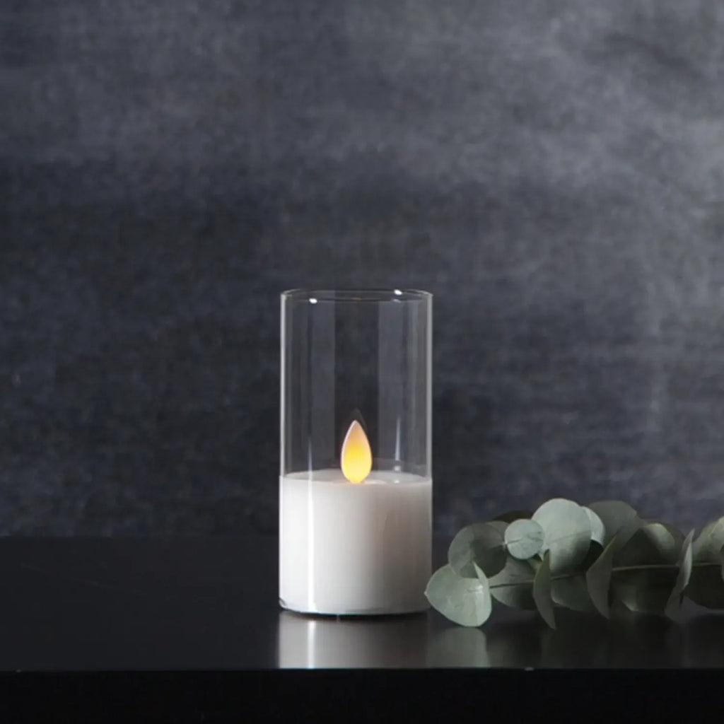 LED-küünal tõelise klaaskattega, 10 cm