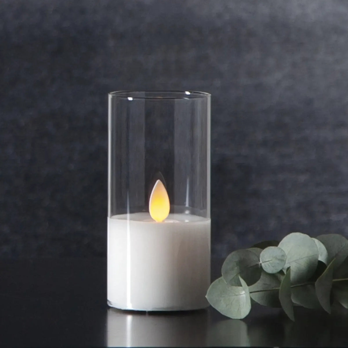 LED-küünal tõelise klaaskattega, 10 cm