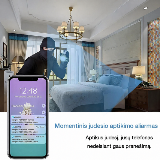 Slapta kamera Lektro.lt su kompaktišku dizainu ir objektyvu, tinkama slapta stebėjimui ir įrašymui.