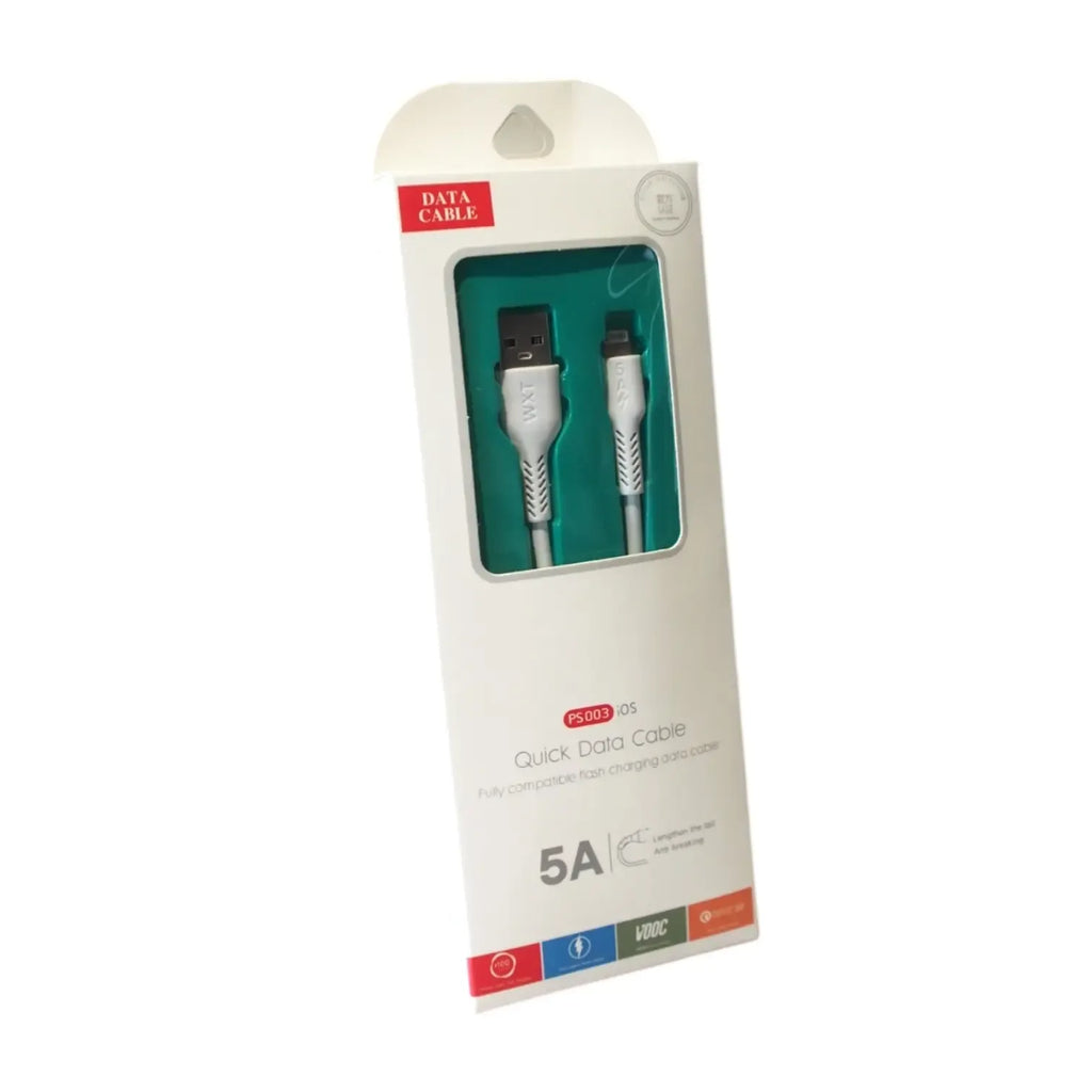 Lightning laidas K-Charging įkrovimui ir duomenų perdavimui, juodas, plonas ir lankstus su USB tipo lightning jungtimi.