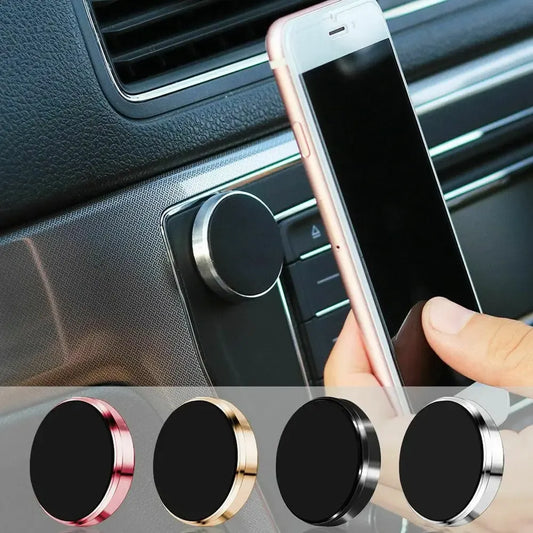 Magnetinis automobilinis telefono laikiklis su 3M tvirtinimu, tinka saugiam ir patogiam telefono naudojimui automobilyje.