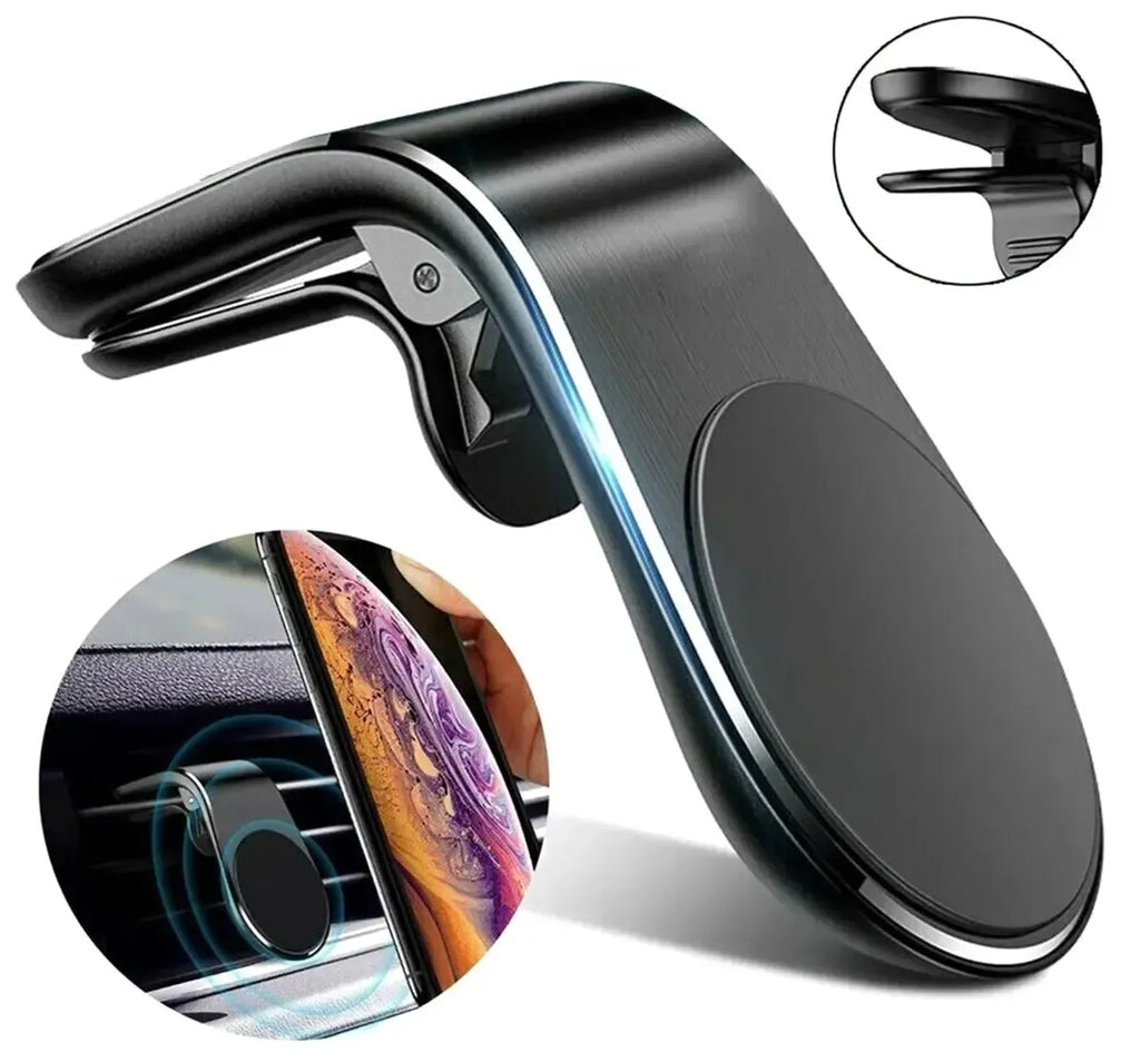 Magnetinis automobilinis telefono laikiklis į ventiliacijos angas, skirtas stabiliai laikyti išmaniuosius telefonus automobilyje