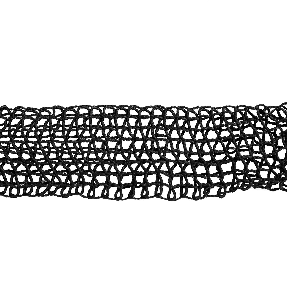 Juodas maisto tinklelis mėsai ir sūriui, 180x16x3 cm, ilgas 5 metrų, tinkamas maisto saugojimui ir apvyniojimui.