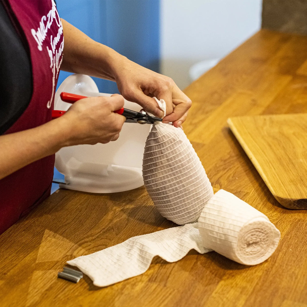 Maisto tinklelis mėsai ir sūriui, 12,5 cm x 5 m, tinkamas maisto produktų apsaugai ir sandėliavimui