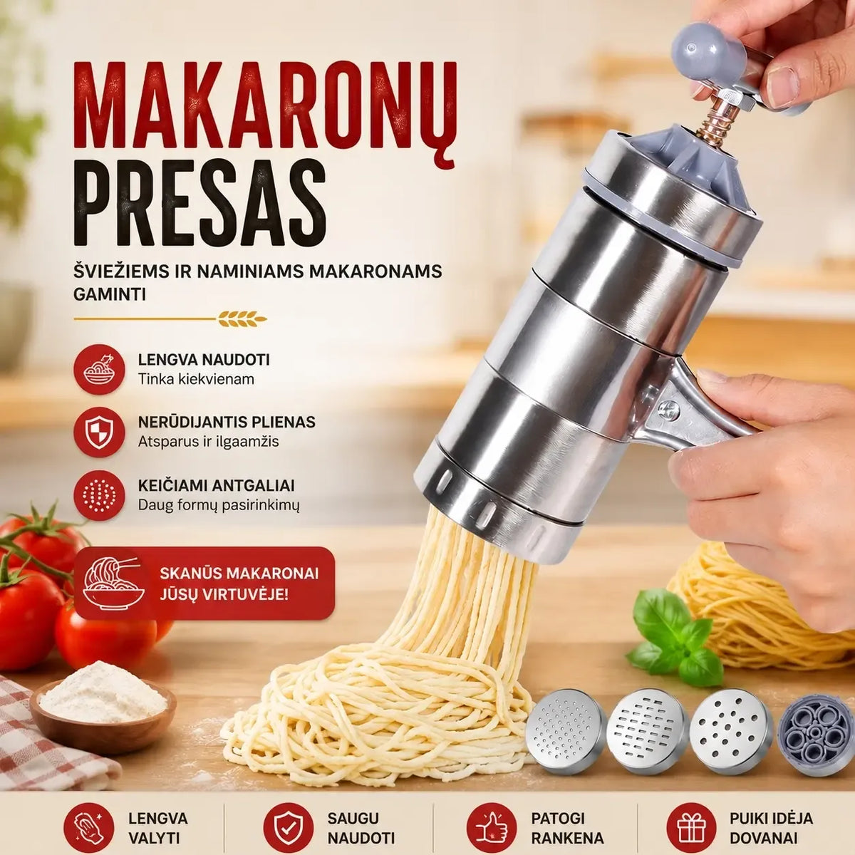 Pastamasin ja tainapress