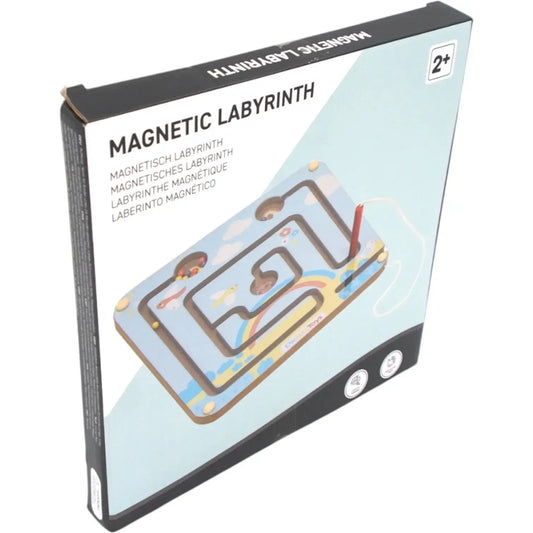 Medinis magnetinis labirintas vaikams, spalvotas ir smagus žaislas, lavina rankų ir akių koordinaciją, PicwicToys.