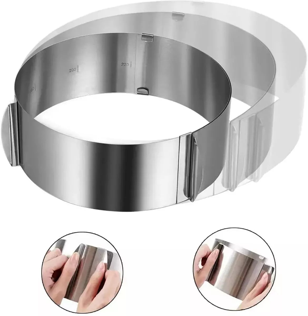 Metalinė Torto Formavimo Juosta 16–30 Cm