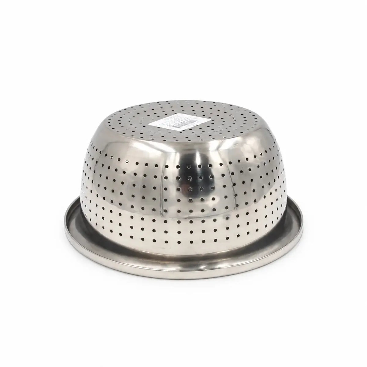 Metalinis kiaurasamtis, 24 cm, su rankena, tinkantis maistui sieti ir sieti sriubas ar padažus.