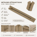 Metalinio užtrauktuko 18 cm smėlio spalvos nuotrauka, tinka drabužiams ir rankinėms, su matomu užtrauktuko dantukų ir rankenėlės detalėmis.