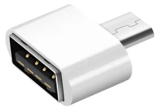 Micro USB OTG adapteris, skirtas patogiam įrenginių sujungimui ir duomenų perdavimui.