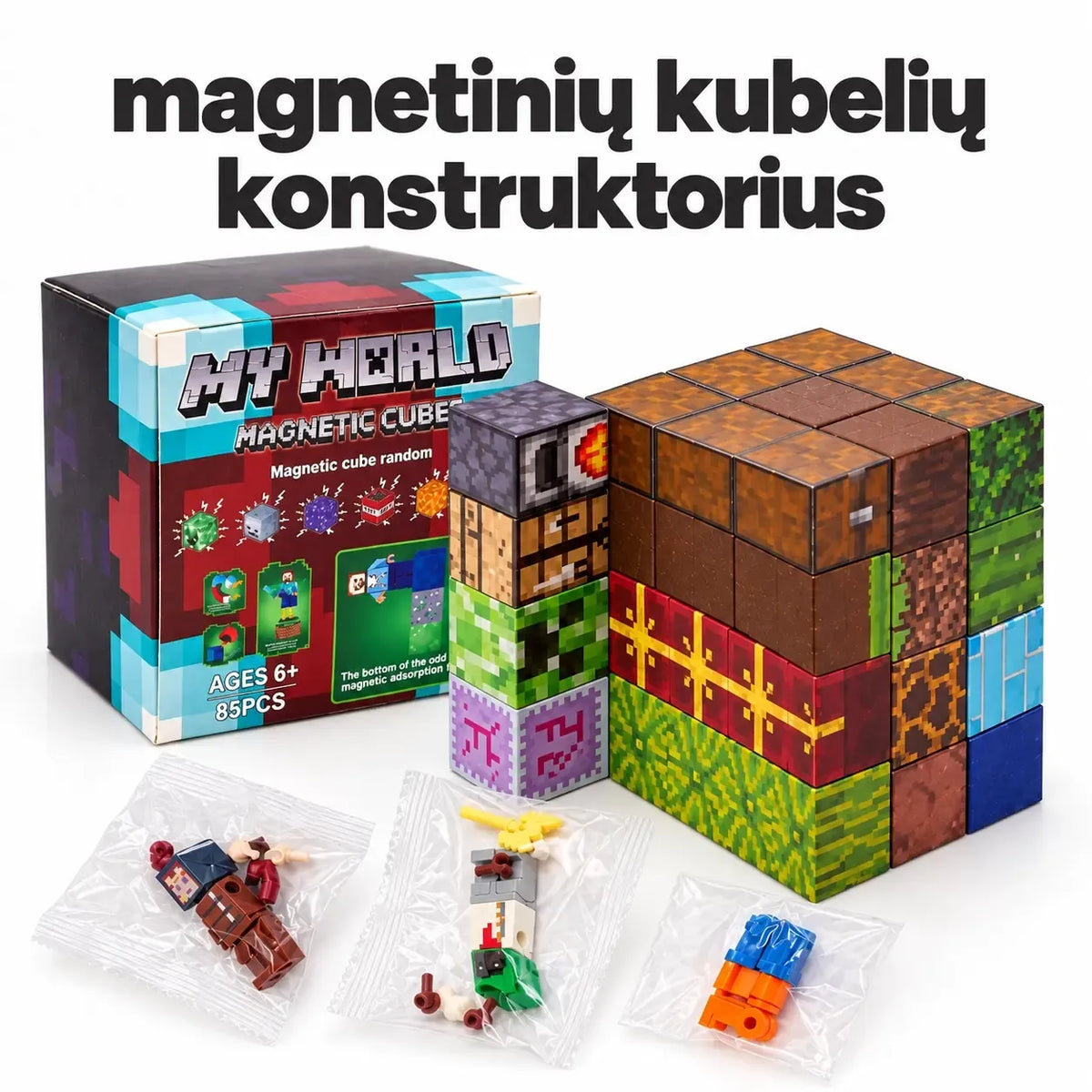 Minecrafti tüüpi magnetiline ehituskomplekt