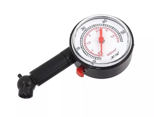Automobilio padangų oro matuoklis su 0-50 PSI matavimo diapazonu, rankinis oro slėgio matuoklis automobiliui.