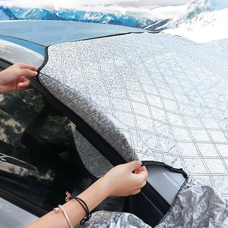 Automobilio stiklo uždangalas + veidrodėliai