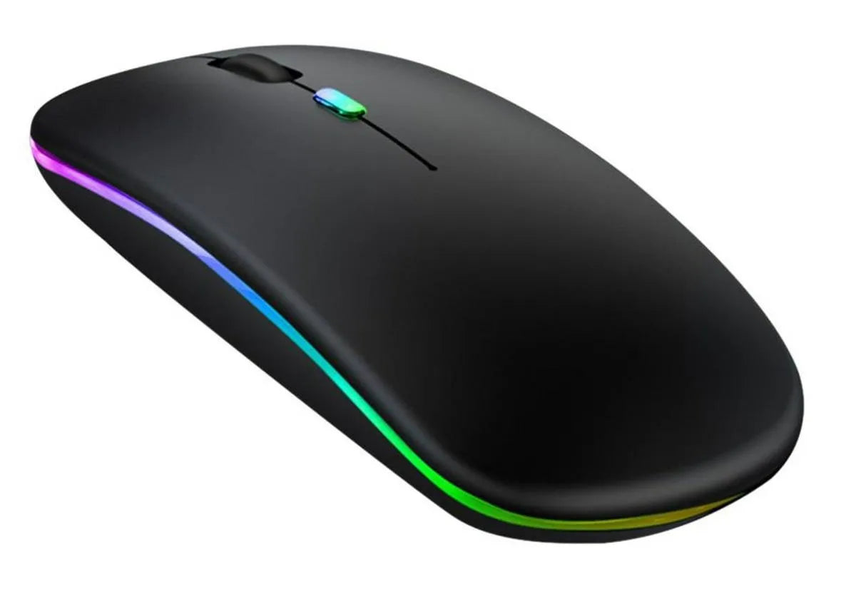 Belaidė pelė su RGB LED apšvietimu, ergonominė ir moderni kompiuterio pelė, skirta žaidimams ir darbui.
