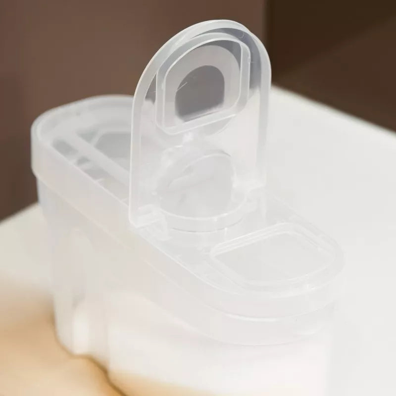 Birių produktų indas su 1,3 litro talpa, skaidrus plastikas, tinka sandėliavimui ir organizacijai namuose.