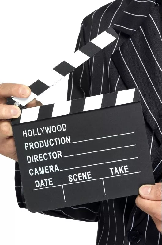 Filmavimo pliauskė Movie Clap Hollywood, rankinė filmavimo priemonė, pagaminta iš plastiko, naudojama filmavimui ir garso signalizacijai