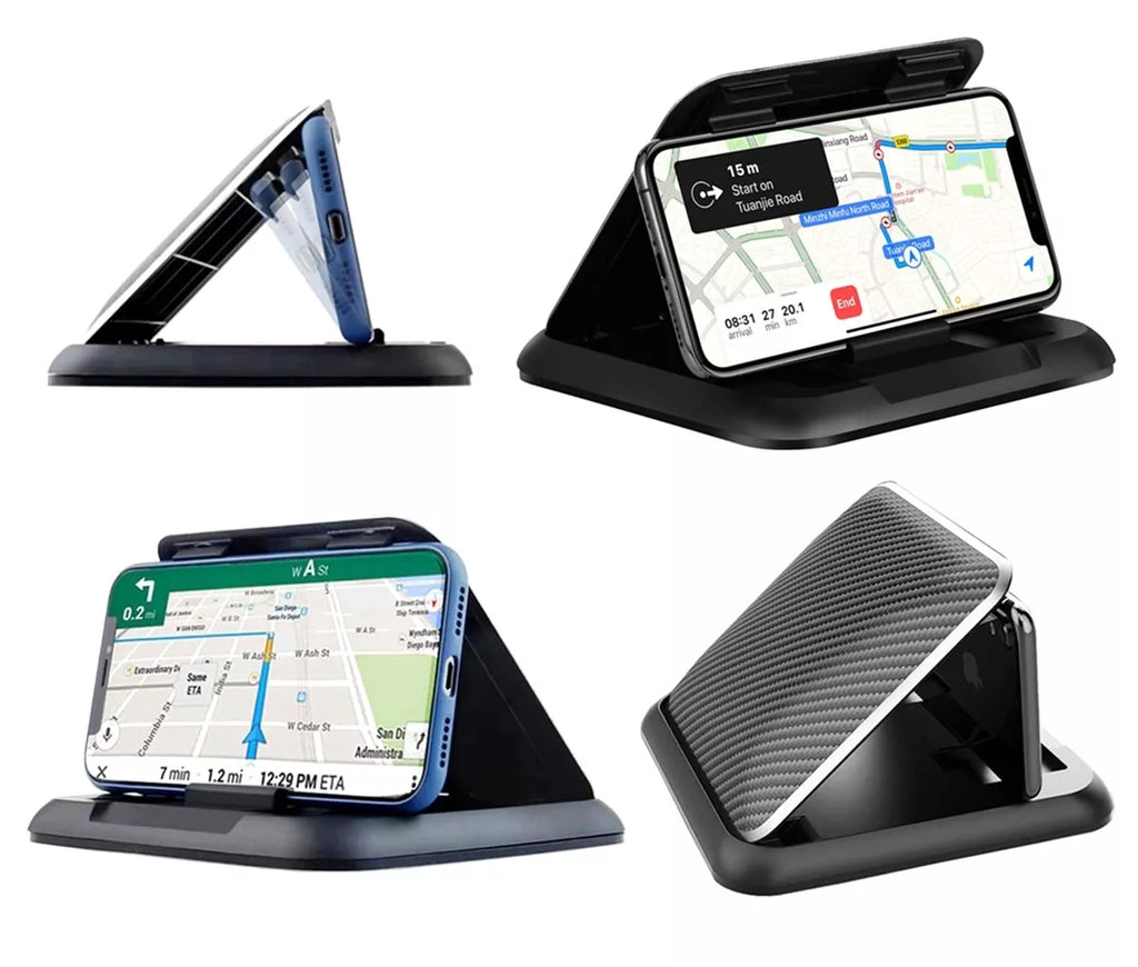 Universalus telefono laikiklis automobiliui, tvirtas ir patogus, su reguliuojamu laikiklio mechanizmu, skirtas saugiam telefonų laikymui.