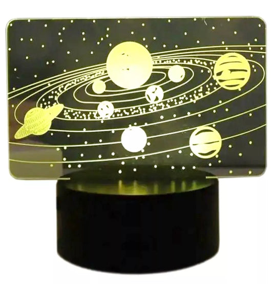 Naktinė lamp „Päikese süsteem“ 3D LED
