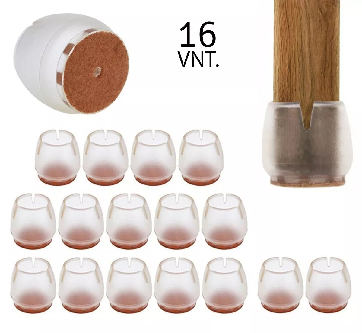 Paigalduskomplekt mööblile, 17–21 mm