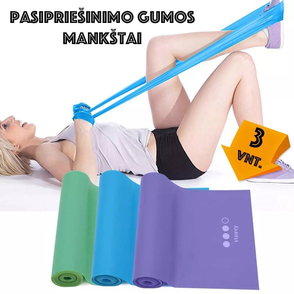 Kummist vastupanu komplekt, 3 tk