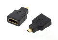 HDMI moteriškas į mikro HDMI vyriškas adapteris su auksu padengtu kontaktu, skirtas vaizdo ir garso perdavimui.