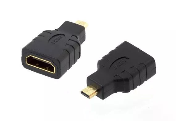 HDMI FEMALE kuni MICRO HDMI MALE GOLD adapter