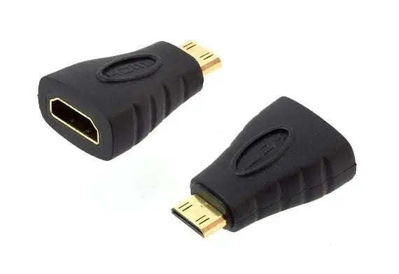 HDMI į mini HDMI adapteris, kompaktiškas ir patogus vaizdo ir garso perdavimui tarp įrenginių, sujungia HDMI ir mini HDMI jungtis.