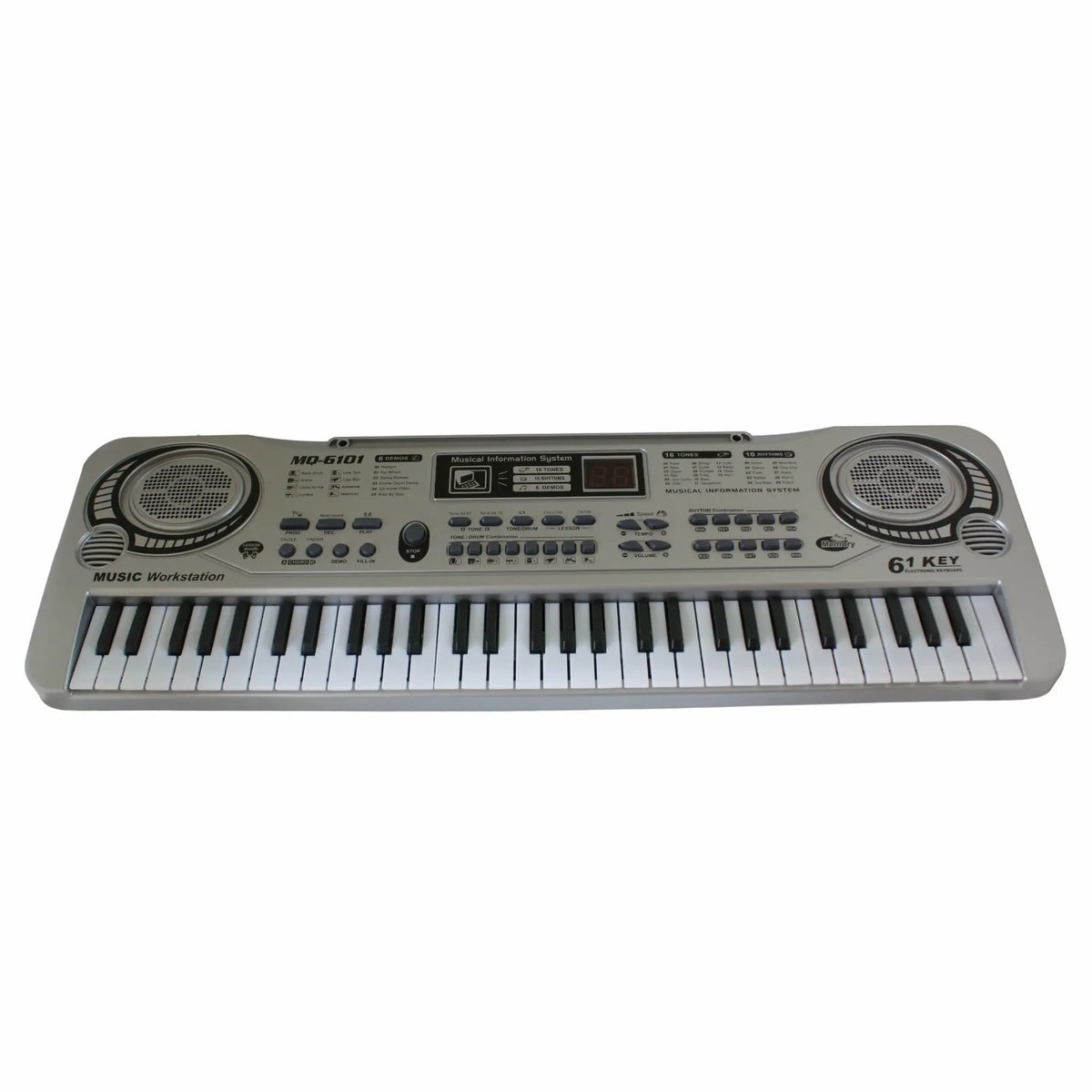Vaikiškas pianinas su mikrofonu, baltas muzikinis žaislas vaikams