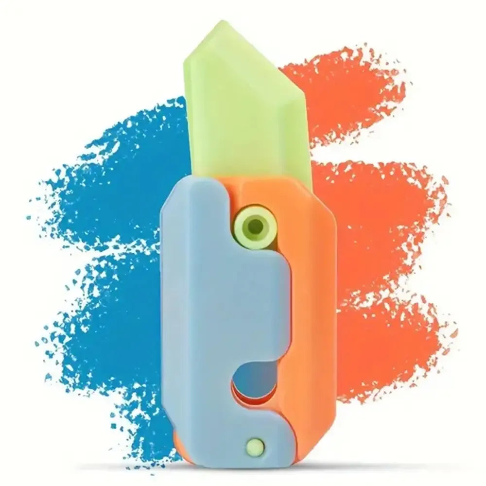 Šviečiantis plastikinis radisų peilis, žaisliukas su ryškiomis spalvomis, saugus vaikams ir puikiai tinka žaidimams.