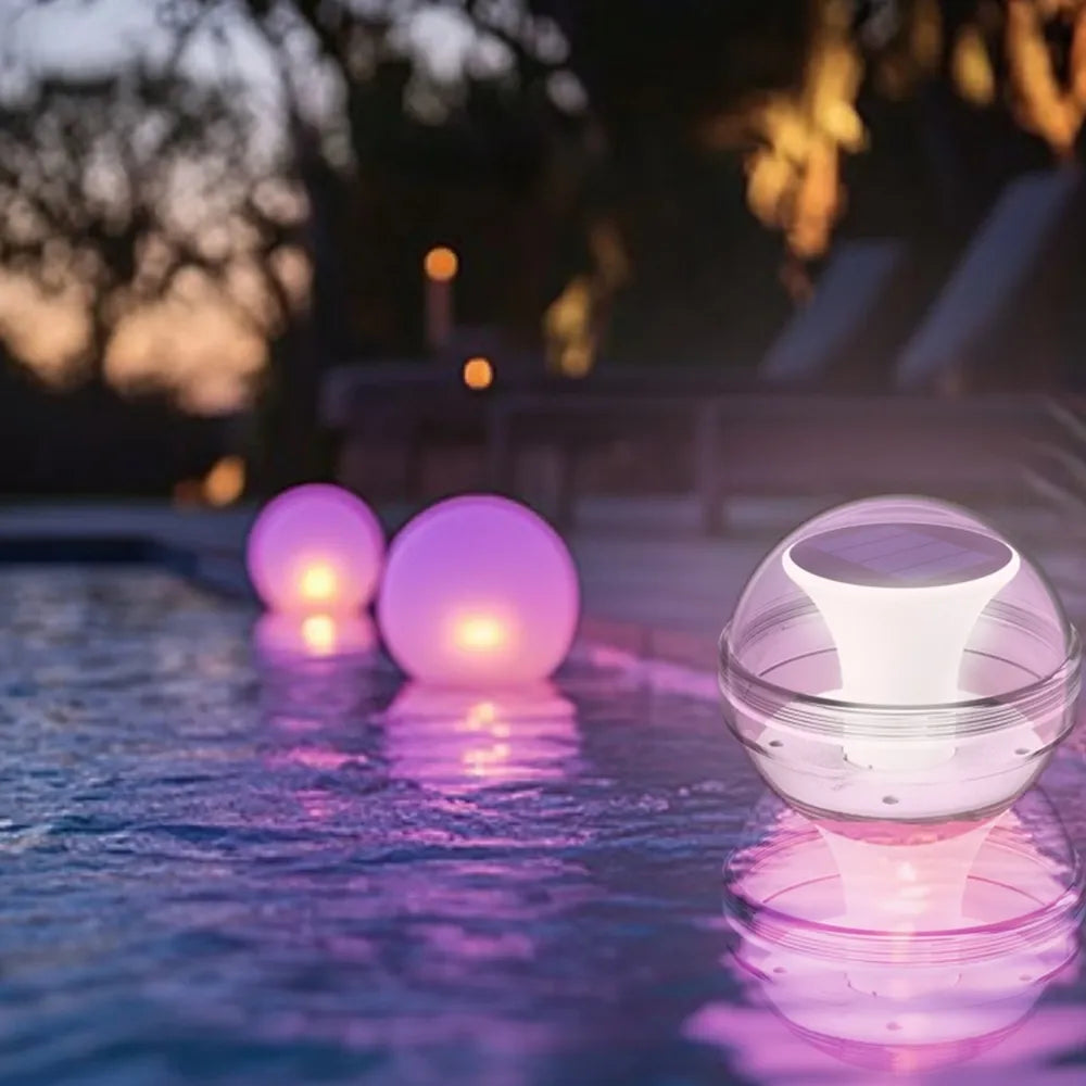 Ujuv päikese LED lamp basseini jaoks – stiilne valgustus ilma juhtmeteta