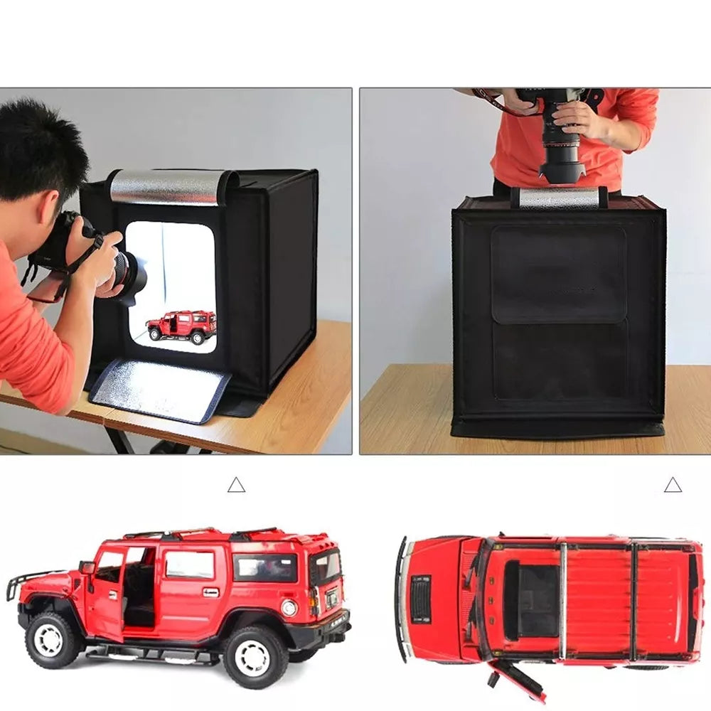 Professionaalne fotokast LED-valgustusega 60 CM.