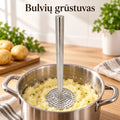 Profesionalus bulvių grūstuvas TR2454 su metaliniu korpusu ir rankenėlėmis, skirtas bulvių skaldymui ir paruošimui.