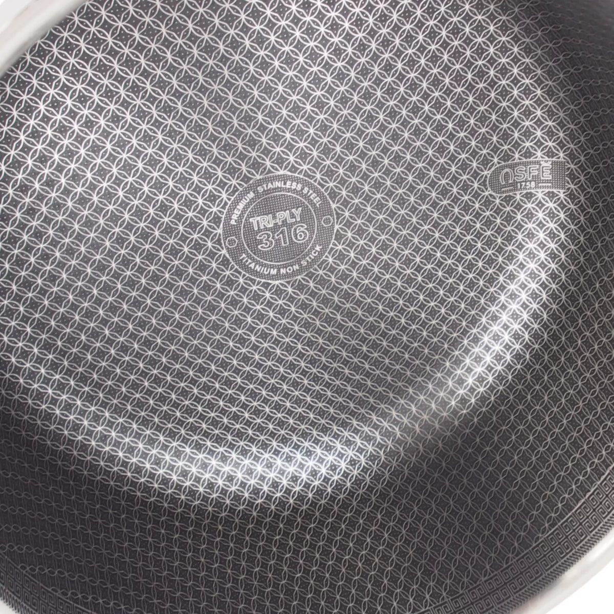 Puodas su dangčiu OSFÉ Tri-Ply, 26 cm, 7 l