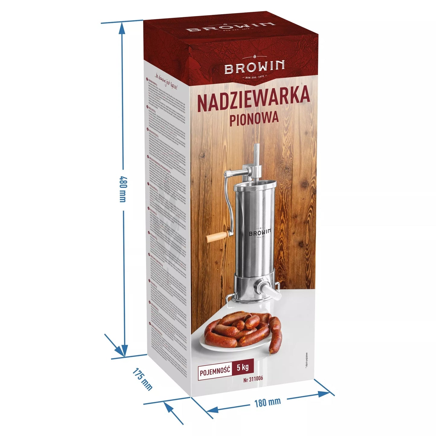 Rankinis vertikalus kimštuvas 5kg