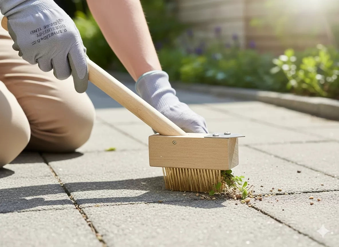 Harja umbrohu ja tänavakivide vuukide puhastamiseks, 28 cm