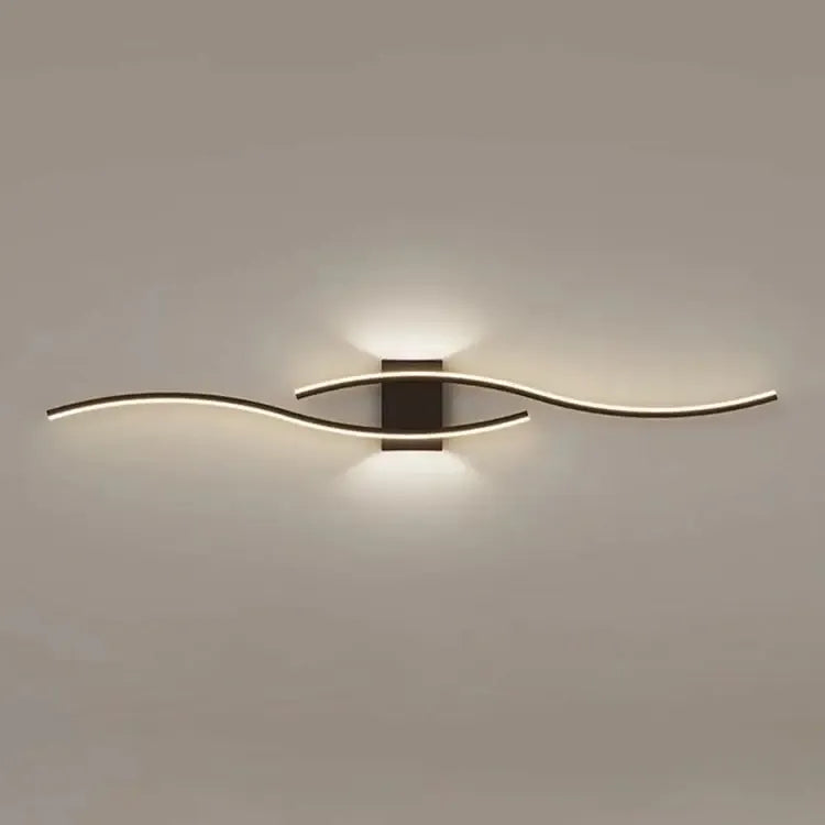 Sieninis LED šviestuvas 100 cm, 60 W su trimis šviesos spalvų režimais, modernus apšvietimo sprendimas namams ir biurui.